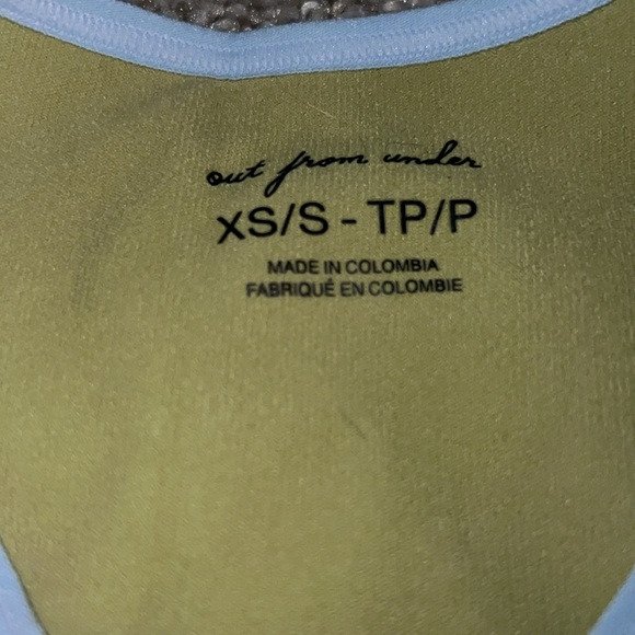 Green and blue tank top with middle cut outs - Picture 2 of 2